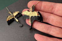 Black and Gold Dragon Earrings