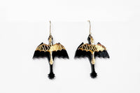 Black and Gold Dragon Earrings