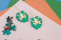Monstera Frog Geo Hoop Earrings Little Geraldine