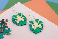 Monstera Frog Geo Hoop Earrings Little Geraldine