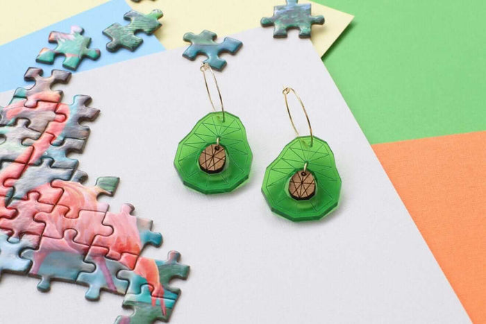 Avocado Geo Hoop Little Geraldine