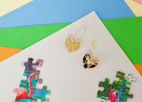 Geo Heart Little Geraldine Gold