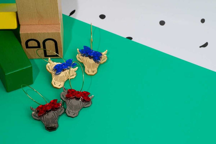 Highland Cow Earrings Little Geraldine