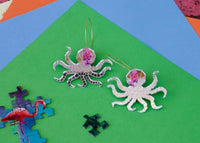Octopus Geo Hoops Little Geraldine Silver