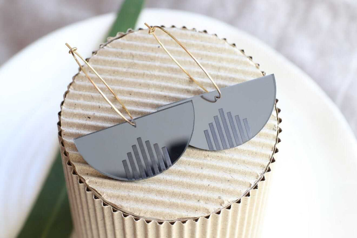 Semi-Circle Hoops Little Geraldine Grey