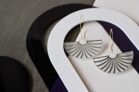 Statement Fan Dangles Little Geraldine Silver