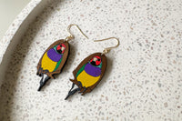 Gouldian Finch Earrings