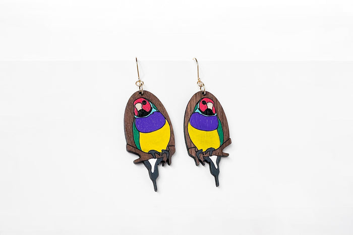 Gouldian Finch Earrings