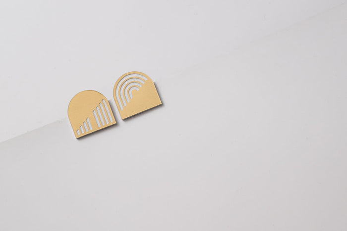 Mismatching Art Deco Studs