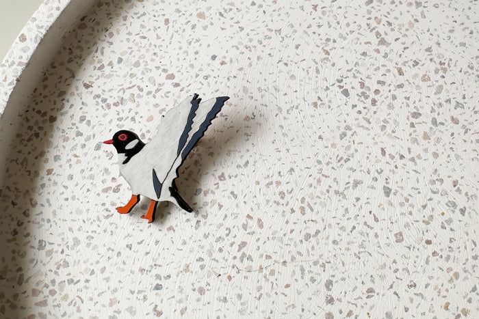 Hooded Plover Brooch