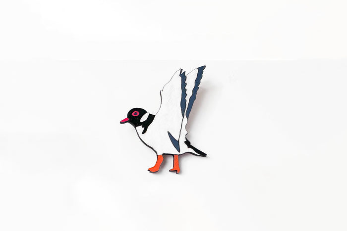 Hooded Plover Brooch