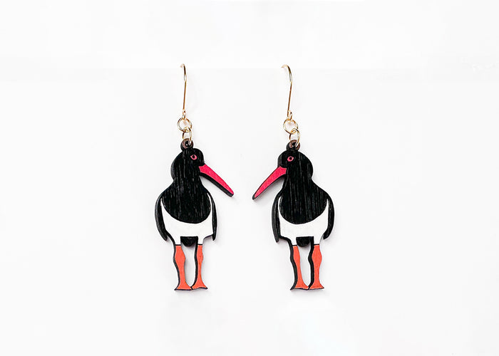 Pied Oyster Catcher Earrings