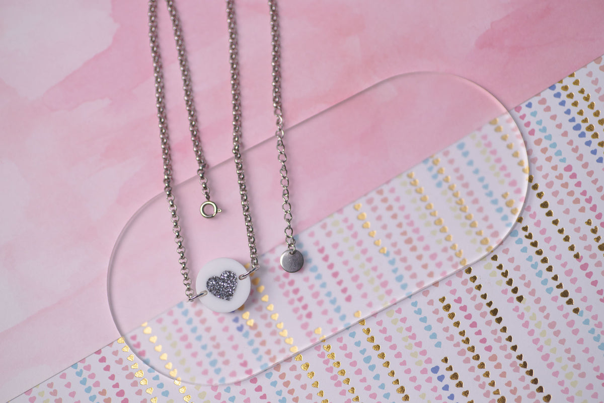 Glitter Heart Necklace