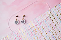 Glitter Heart Earrings