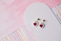 Glitter Heart Earrings