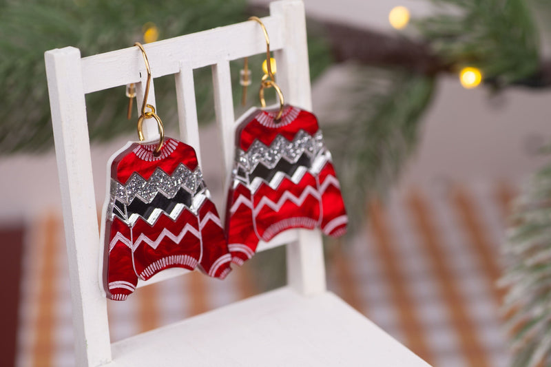 Ugly Christmas Sweater Earrings Earrings Little Geraldine 