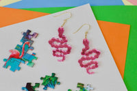 Geometric snakes Little Geraldine Pink 