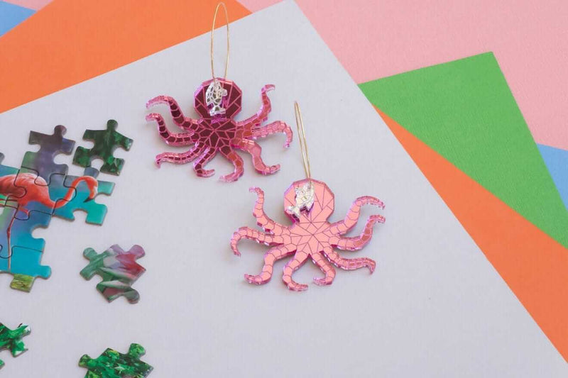 Octopus Geo Hoops Little Geraldine Pink 