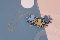 Octopus Necklace Little Geraldine Blue 