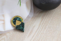 Seconds - Inverted Brooch Little Geraldine Green and Gold 