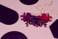Seconds - Octopus Necklace Little Geraldine Purple 