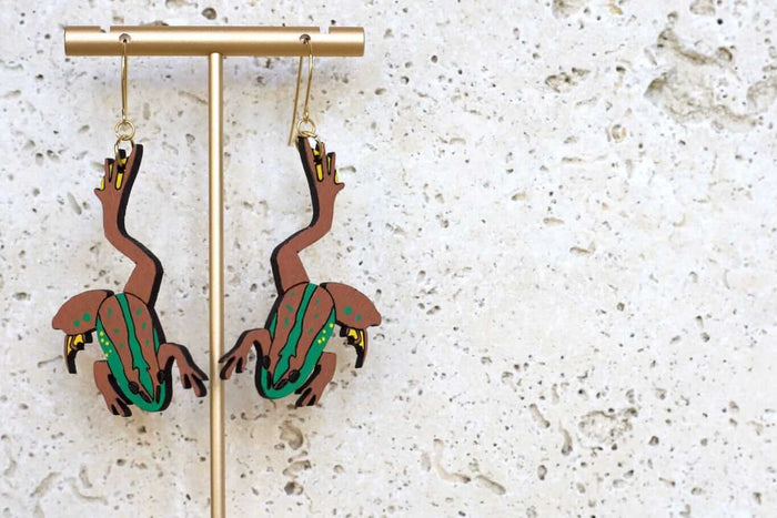 Southern Bell Frog Earrings Little Geraldine 