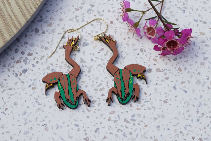 Southern Bell Frog Earrings Little Geraldine 